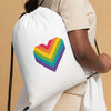 Pride Heart Drawstring Bag