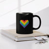 Pride Heart Black Mug